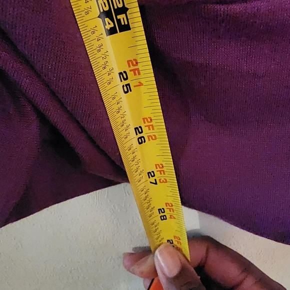 Roommates 3/4 Sleeve Purple Blouse Silver Rhinestone Size S - Picture 3 of 7